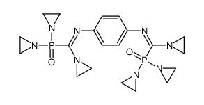1-(aziridin-1-yl)-N-[4-[[aziridin-1-yl-[bis(aziridin-1-yl)phosphoryl]methylidene]amino]phenyl]-1-[bis(aziridin-1-yl)phosphoryl]methanimine Structure