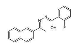 2-fluoro-N-[(E)-1-naphthalen-2-ylethylideneamino]benzamide结构式