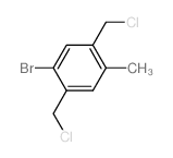 1-bromo-2,5-bis(chloromethyl)-4-methyl-benzene结构式