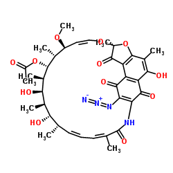 3-叠氮基1,4-二甲氧基-1,4-二氢-1,4-二氧索法霉素结构式