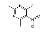 4-chloro-5-nitro-2,6-dimethylpyrimidine结构式