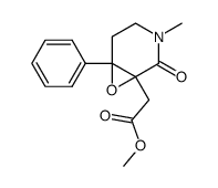 (3,4-epoxy-1-methyl-2-oxo-4-phenyl-piperidin-3-yl)-acetic acid methyl ester Structure