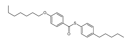 4-(Heptyloxy)thiobenzoic acid S-(4-pentylphenyl) ester Structure