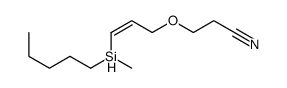 3-[3-[methyl(pentyl)silyl]prop-2-enoxy]propanenitrile Structure