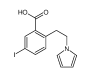 5-iodo-2-(2-pyrrol-1-ylethyl)benzoic acid结构式