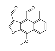 9-methoxy-5-methylbenzo[f][1]benzofuran-3,4-dicarbaldehyde结构式
