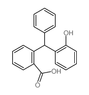 Benzoicacid, 2-[(2-hydroxyphenyl)phenylmethyl]-结构式