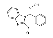 N-[[2-(chloromethyl)benzimidazol-1-yl]-phenylmethylidene]hydroxylamine Structure