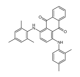 1-[(2,4-dimethylphenyl)amino]-4-[(2,4,6-trimethylphenyl)amino]anthraquinone结构式
