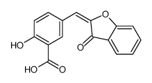 2-hydroxy-5-[(E)-(3-oxo-1-benzofuran-2-ylidene)methyl]benzoic acid结构式