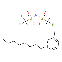 N-辛基 -3-甲基吡啶双三氟甲磺酰亚胺盐结构式