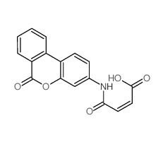 (Z)-4-oxo-4-[(6-oxobenzo[c]chromen-3-yl)amino]but-2-enoic acid Structure