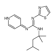 2-(2,4-dimethylpentan-2-yl)-1-pyridin-4-yl-3-(1,3-thiazol-2-yl)guanidine结构式