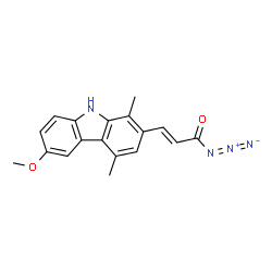 3-(6-methoxy-1,4-dimethyl-9H-carbazol-2-yl)acryloyl azide结构式