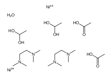 acetic acid,ethane-1,1-diol,nickel(2+),N,N,N',N'-tetramethylethane-1,2-diamine,hydrate Structure