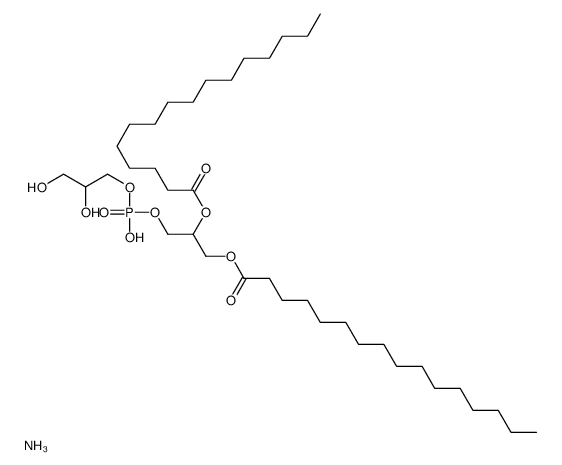 1,2-二十六烷酰基-rac-甘油-3-磷酸-rac-(1-甘油)铵盐结构式