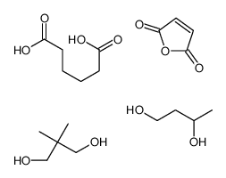 己二酸与1,3-丁二醇、2,2-二甲基-1,3-丙二醇和2,5-呋喃二酮的聚合物结构式