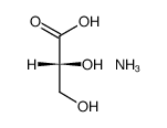 (R)-2,3-dihydroxy-propionic acid, ammonium salt Structure