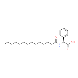 N-十四酰基-D-苯基甘氨酸结构式