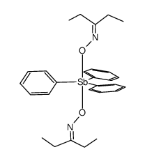 bis(diethylketoximato)triphenylantimony(V)结构式
