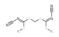 亚甲基双(氰基亚氨基二硫代碳酸)-S,S-二钾盐结构式