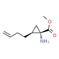 Cyclopropanecarboxylic acid, 1-amino-2-(3-butenyl)-, methyl ester, (1S,2S)- (9CI) Structure