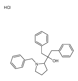 alpha,alpha,1-Tris(phenylmethyl)-2-pyrrolidinemethanol hydrochloride结构式