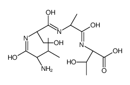 (2S,3R)-2-[[(2S)-2-[[(2S)-2-[[(2S)-2-amino-3-methylbutanoyl]amino]-3-hydroxypropanoyl]amino]propanoyl]amino]-3-hydroxybutanoic acid结构式
