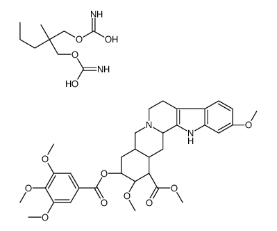 [2-(carbamoyloxymethyl)-2-methylpentyl] carbamate,methyl (1R,15S,17R,18R,19S,20S)-6,18-dimethoxy-17-(3,4,5-trimethoxybenzoyl)oxy-1,3,11,12,14,15,16,17,18,19,20,21-dodecahydroyohimban-19-carboxylate Structure