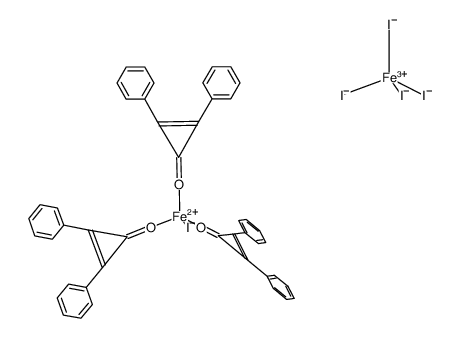 [(diphenylcyclopropenone)3FeI]FeI4结构式