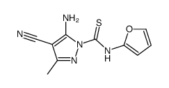 5-amino-4-cyano-N-(furan-2-yl)-3-methylpyrazole-1-carbothioamide结构式