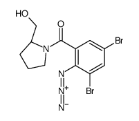 (2-azido-3,5-dibromophenyl)-[(2S)-2-(hydroxymethyl)pyrrolidin-1-yl]methanone结构式