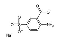 5-磺基-2-氨基苯甲酸钠盐结构式