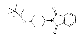 2-((trans)-4-(tert-butyldimethylsilyloxy)cyclohexyl)isoindoline-1,3-dione结构式