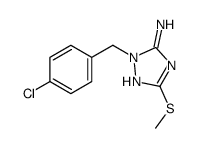 2-[(4-chlorophenyl)methyl]-5-methylsulfanyl-1,2,4-triazol-3-amine结构式