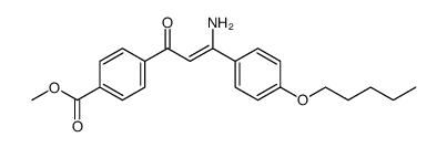 Benzoic acid, 4-[3-amino-1-oxo-3-[4-(pentyloxy)phenyl]-2-propen-1-yl]-, methyl ester Structure