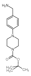 TERT-BUTYL 4-(4-(AMINOMETHYL)PHENYL)PIPERAZINE-1-CARBOXYLATE Structure
