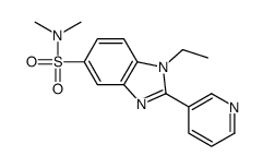 1-ethyl-N,N-dimethyl-2-pyridin-3-ylbenzimidazole-5-sulfonamide Structure