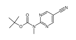 (5-Cyano-pyrimidin-2-yl)-Methyl-carbamic acid tert-butyl ester Structure