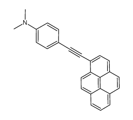 N,N-dimethyl-4-(2-(pyren-1-yl)ethynyl)benzenamine结构式