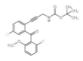 TERT-BUTYL (3-(4-CHLORO-2-(2-FLUORO-6-METHOXYBENZOYL)PHENYL)PROP-2-YN-1-YL)CARBAMATE结构式