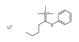 lithium,trimethyl(1-phenylsulfanylpentyl)silane Structure