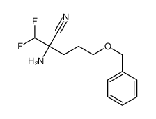 2-amino-2-(difluoromethyl)-5-phenylmethoxypentanenitrile结构式
