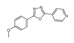 2-(4-methoxyphenyl)-5-pyridin-4-yl-1,3,4-oxadiazole结构式