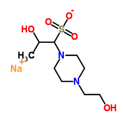 N-(2-羟乙基)哌嗪-N-2-羟基丙磺酸钠盐结构式