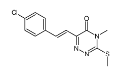6-[(E)-2-(4-Chloro-phenyl)-vinyl]-4-methyl-3-methylsulfanyl-4H-[1,2,4]triazin-5-one结构式