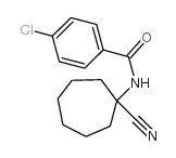 4-氯-N-(1-氰基-环庚基)-苯酰胺结构式