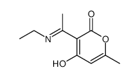 3-(1-(ethylimino)ethyl)-4-hydroxy 6-methyl-pyran-2-one结构式