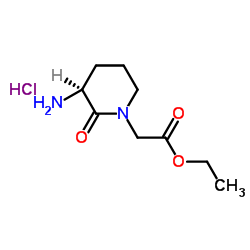 (S)-2-(3-氨基-2-氧代哌啶-1-基)乙酸乙酯盐酸盐结构式