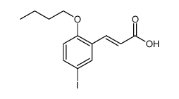 2-Propenoic acid, 3-(2-butoxy-5-iodophenyl)结构式